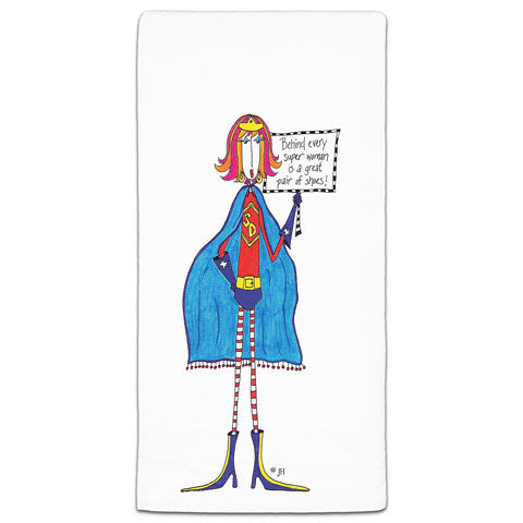 "Behind Every Super Woman" Dolly Mama's by Joey Flour Sack Towel