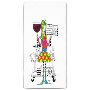 "Alcohol is Definitely the Answer" Dolly Mama's by Joey Flour Sack Towel - CJ Bella Co.