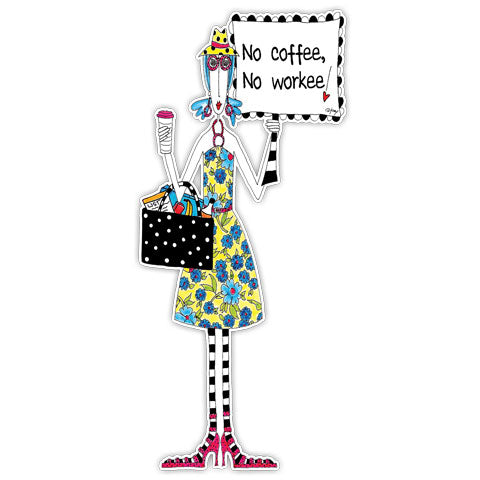 "No Coffee" Vinyl Decal by Dolly Mama's by Joey
