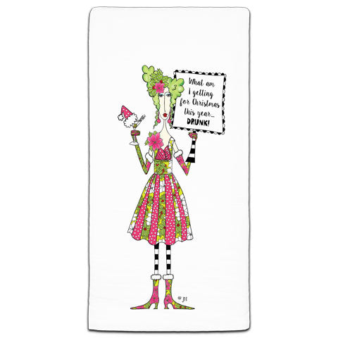 "What Am I Getting" Dolly Mama's by Joey Flour Sack Towel
