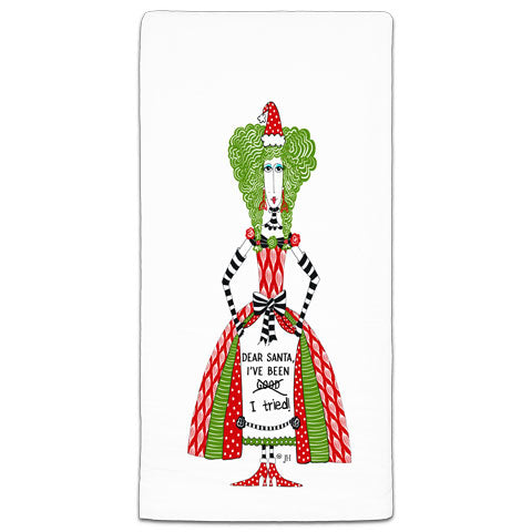 "Dear Santa, I've" Dolly Mama's by Joey Flour Sack Towel