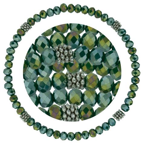 Stackin' Stones Single Bracelet - Green Tones - CJ Bella Co.