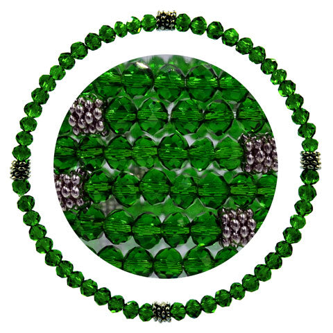 Stackin' Stones Single Bracelet - Green Tones - CJ Bella Co.