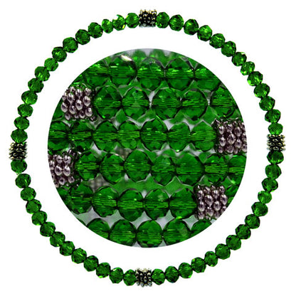 Stackin' Stones Single Bracelet - Green Tones - CJ Bella Co.