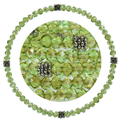 Stackin' Stones Single Bracelet - Green Tones - CJ Bella Co.