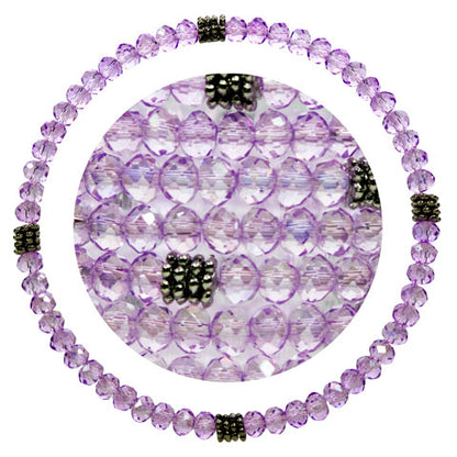 Stackin' Stones Single Bracelet - Purple Tones - CJ Bella Co.