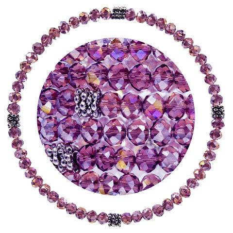 Stackin' Stones Single Bracelet - Purple Tones - CJ Bella Co.