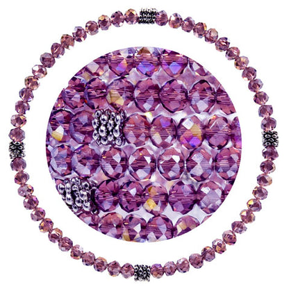 Stackin' Stones Single Bracelet - Purple Tones - CJ Bella Co.