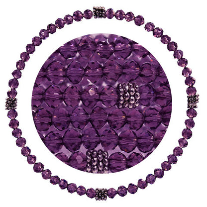 Stackin' Stones Single Bracelet - Purple Tones - CJ Bella Co.