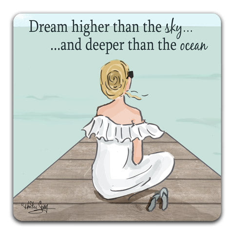 "Dream Higher Than the Sky" Drink Coaster by Heather Stillufsen