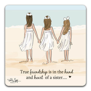 RH1-106 True Friendship Drink Coaster by Rose Hill Design Studio and CJ Bella Co