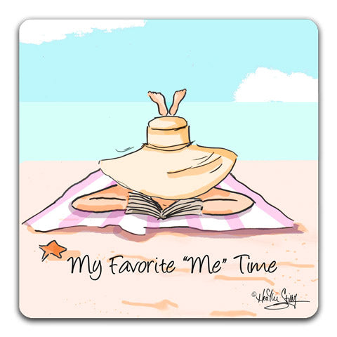 "My Favorite "Me" Time" Drink Coasters by Heather Stillufsen