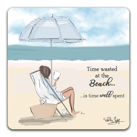 "Time Wasted" Drink Coaster by Heather Stillufsen