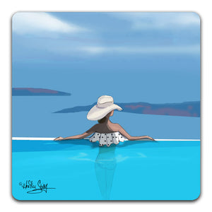 RH1-120-Woman-in-an-infinity-pool-looking-at-the-sea-Tabletop-Coaster-by-CJ-Bella-Co-and-Rose-Hill-Design-Studio