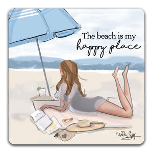 "The Beach Is" Drink Coaster by Heather Stillufsen