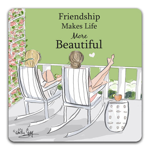 "Friendship Makes Life" Drink Coasters by Heather Stillufsen