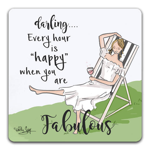 RH1-148-Woman-in-a-lawn-chair-drinking-wine-being-fabulous-Tabletop-Coaster-by-CJ-Bella-Co-and-Rose-Hill-Design-Studio