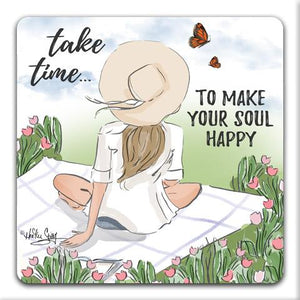 "Take Time" Drink Coasters by Heather Stillufsen