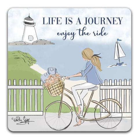 "Life Is A Journey" Drink Coaster by Heather Stillufsen