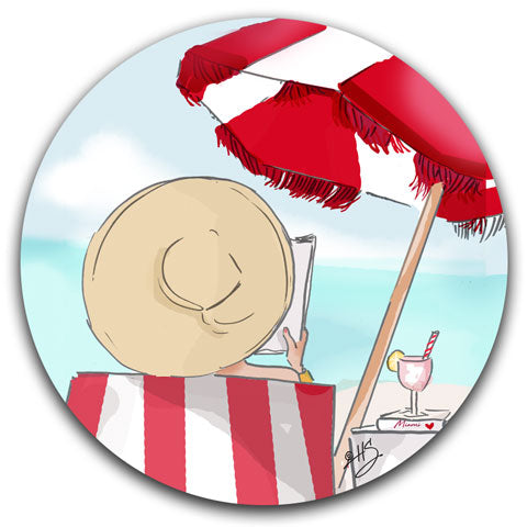 "Beach Days are the Best Days" Car Coaster by Heather Stillufsen