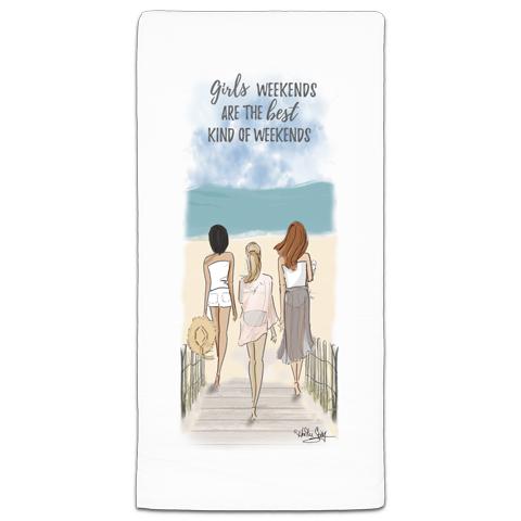 "Girls Weekends" Flour Sack Towel by Heather Stillufsen