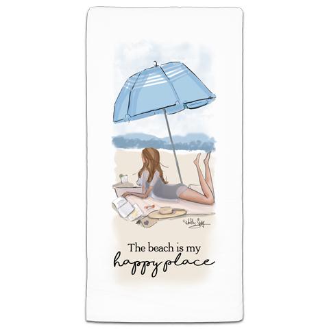 "The Beach Is" Flour Sack Towel by Heather Stillufsen - CJ Bella Co.
