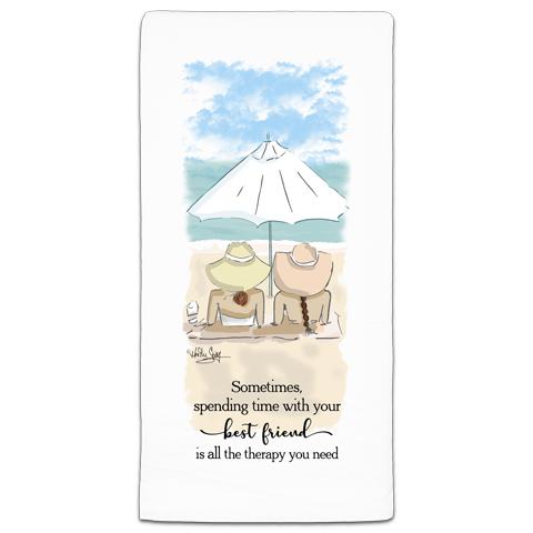 "Sometimes, Spending" Flour Sack Towel by Heather Stillufsen