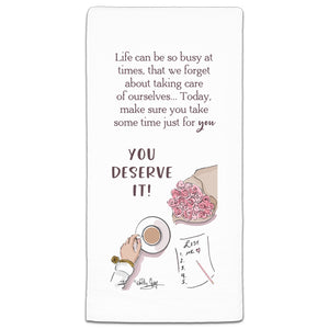 RH3-145 Life can Be So Busy flour sack towel by Heather Stillufsen and CJ Bella Co.