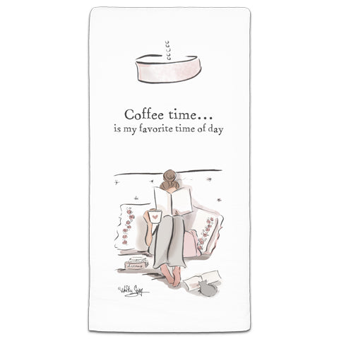 "Coffee Time..." Flour Sack Towel by Heather Stillufsen