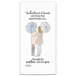 RH3-168 The Best Kind of friends are those that stand Beside You flour sack towel by Heather Stillufsen and CJ Bella Co.