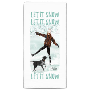 RH3-190 Let it snow, Let it Snow, Let it Snow flour sack towel by Heather Stillufsen and CJ Bella Co.