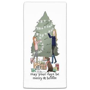 RH3-193 May Your Days Be Merry & Bright flour sack towel by Heather Stillufsen and CJ Bella Co.