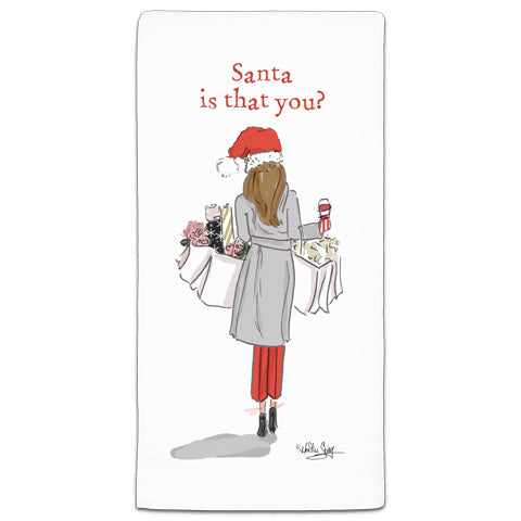 "Santa, is That You?" Flour Sack Towel by Heather Stillufsen