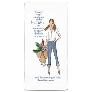 RH3-200 Its easy to get caught up flour sack towel by Heather Stillufsen and CJ Bella Co.
