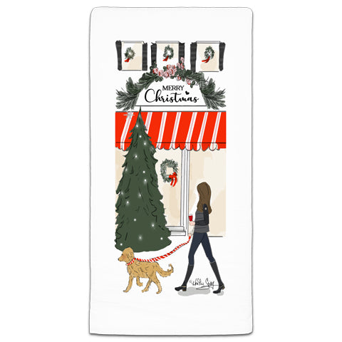 "Merry Christmas" Flour Sack Towel by Heather Stillufsen