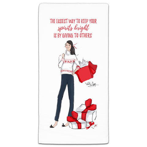 RH3-202 The Easiest Way to keep your spirits flour sack towel by Heather Stillufsen and CJ Bella Co.