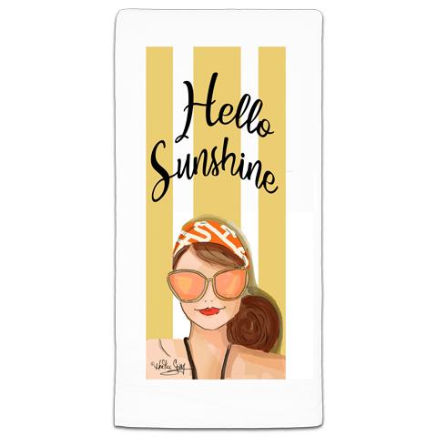"Hello Sunshine" Flour Sack Towel by Heather Stillufsen - CJ Bella Co.