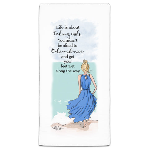 "Life Is About" Flour Sack Towel by Heather Stillufsen