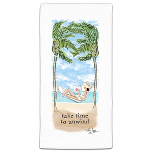 "Take Time" Flour Sack Towel by Heather Stillufsen