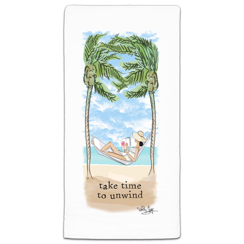 "Take Time" Flour Sack Towel by Heather Stillufsen