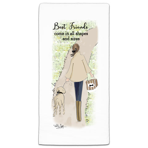 "Best Friends Come" Flour Sack Towel by Heather Stillufsen
