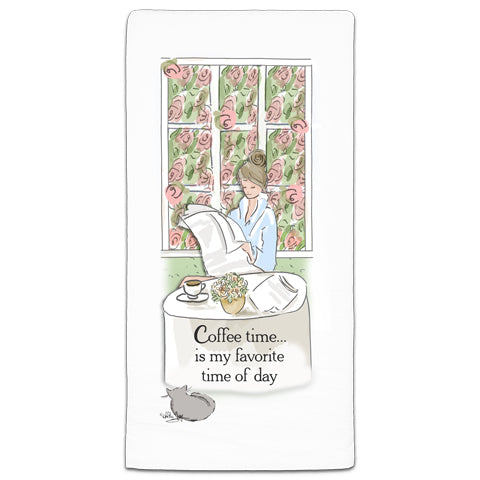 "Coffee Time" Flour Sack Towel by Heather Stillufsen