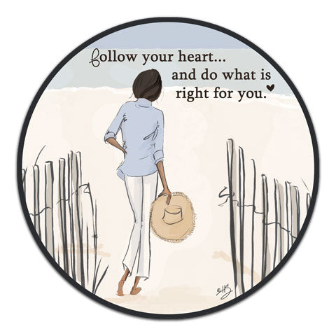 "Follow Your Heart" Vinyl Decal by Heather Stillufsen