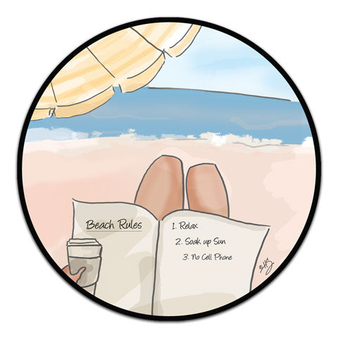 "Beach Rules" Vinyl Decal by Heather Stillufsen
