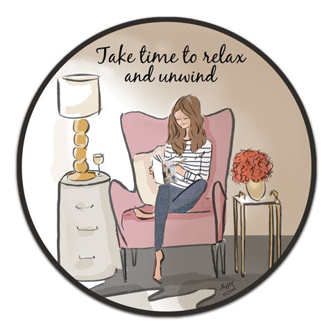 "Take Time To Relax" Vinyl Decal by Heather Stillufsen