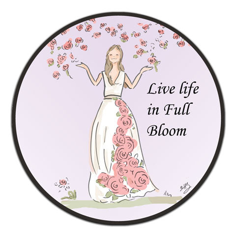 "Live Life In Full Bloom" Vinyl Decal by Heather Stillufsen