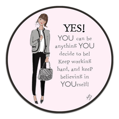 "Yes! You Can" Vinyl Decal by Heather Stillufsen