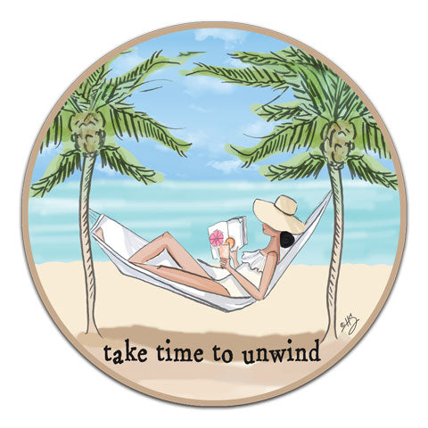 "Take Time To Unwind" Vinyl Decal by Heather Stillufsen