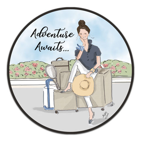 "Adventure Awaits" Vinyl Decal by Heather Stillufsen