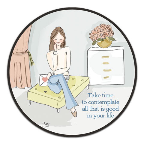 "Take Time To Contemplate" Vinyl Decal by Heather Stillufsen